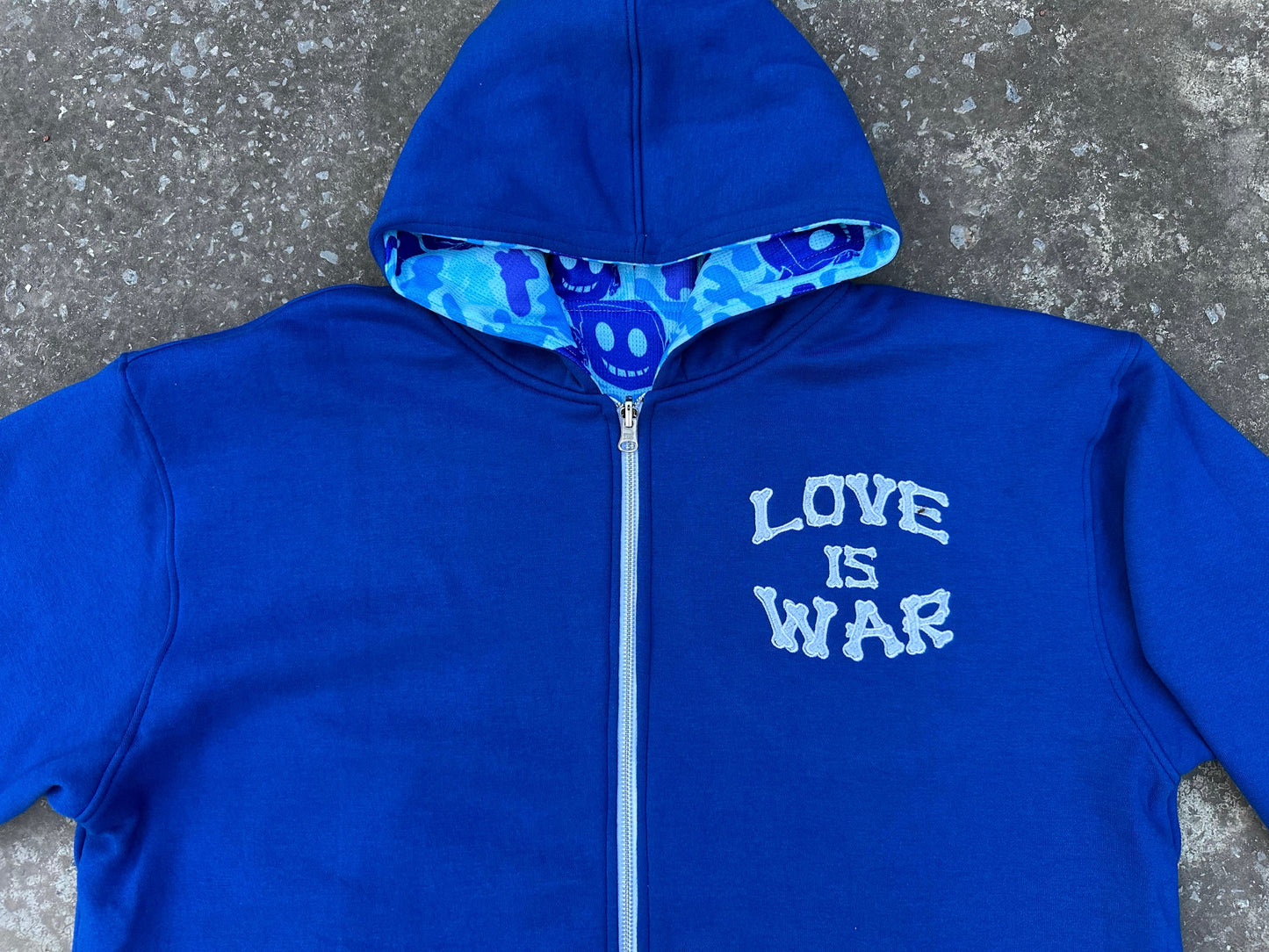 Blue Camo Irreversible Hoodie