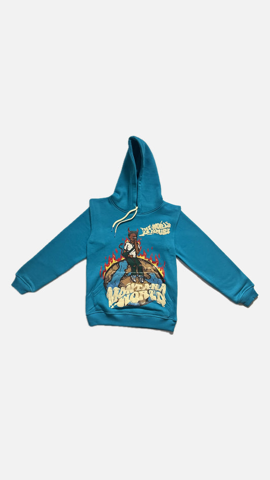 LIGHT BLUE MONTANA WORLD HOODIE