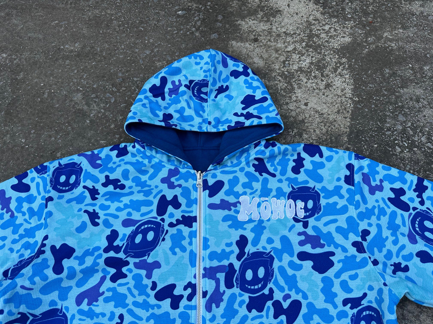 Blue Camo Irreversible Hoodie