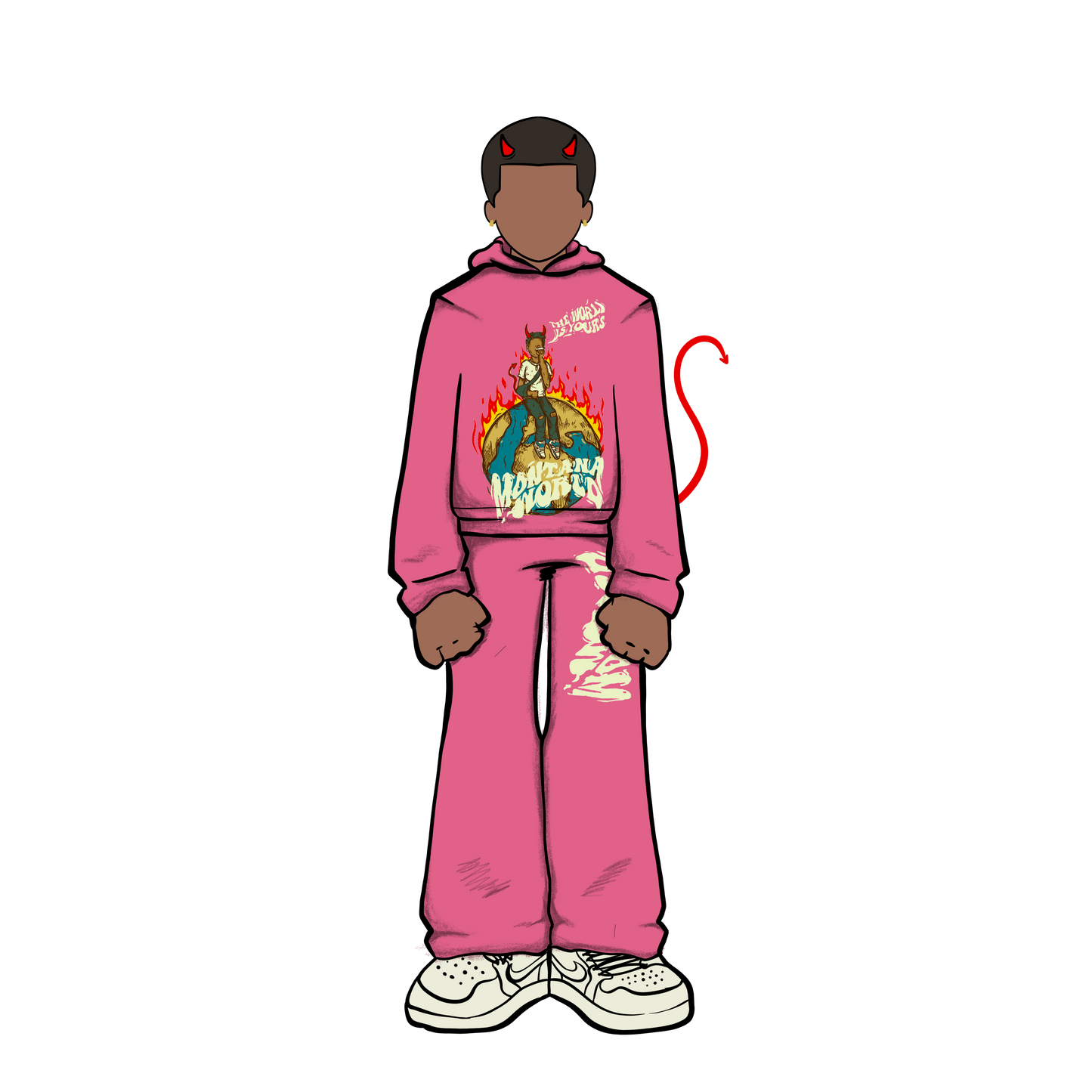 PINK MONTANA WORLD SWEATSUIT