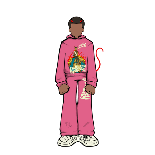 PINK MONTANA WORLD SWEATSUIT